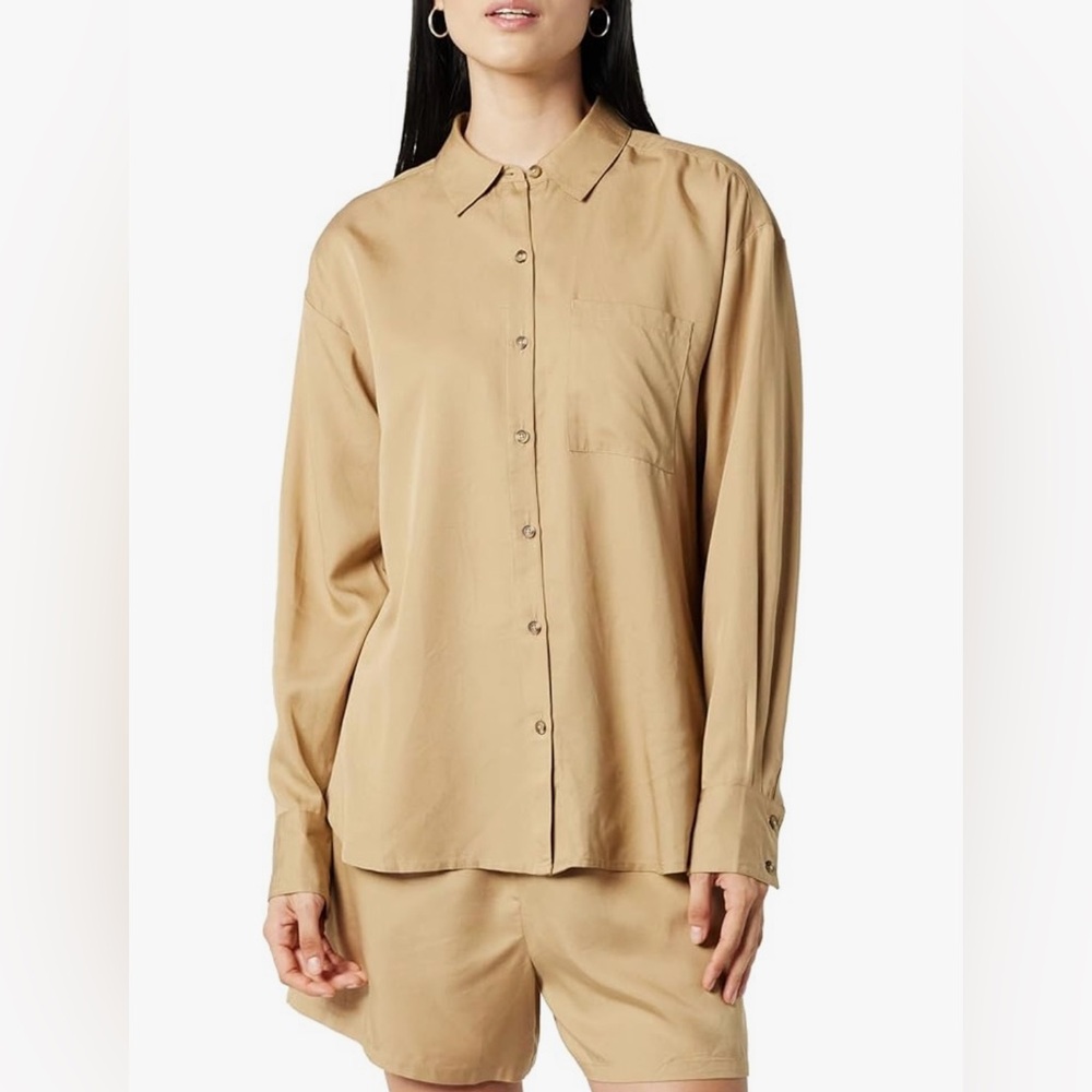 NWT The Drop Women's Relaxed Boyfriend Fit Shirt
